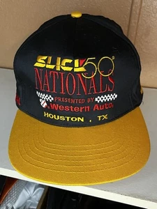 VTG 1995 Houston TX Western Auto Slick 50 Nationals Snapback Hat Rare NHRA - Picture 1 of 8