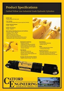 Catford Yellow Line, Hydraulic Clevis Cylinder / Ram 3-1/2" Bore - Picture 1 of 8