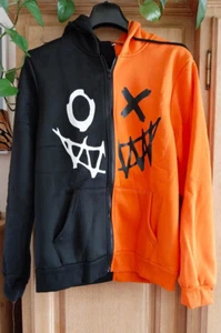 Zip Hoodie Jacke gr. S in orange und schwarz Unisex - Bild 1 von 3