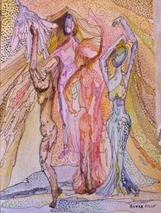 Original Gemälde 13,5 x 19,5 in wasserfarbenen Bleistiften Inspirational From Artist - Bild 1 von 6