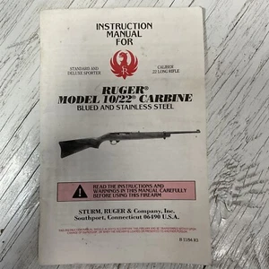 Bedienungsanleitung für Ruger 10/22 Karabiner gebläut & Edelstahl gebraucht Buch - Bild 1 von 20
