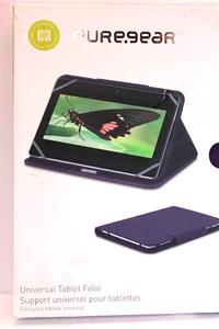NIB Puregear Universal Tablet Folio 10” Purple Protects Props Supports - Picture 1 of 4
