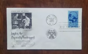 US FDC # 1155 Employ The Physically Handicapped 1960. - Picture 1 of 7