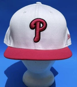PHILADELPHIA PHILLIES New Era 59Fifty PINK/WHITE Fitted 7 3/4 Baseball MLB Hat - Picture 1 of 7