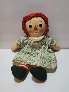 Vintage 14” Raggedy Ann Doll In Original Outfit Knickerbocker Musical Wind Up - Picture 1 of 12
