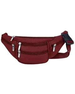 Roma Leathers FANNY PACK - COWHIDE LEATHER - 6 ZIPPER COMPARTMENTS 48" WAIST - Picture 1 of 4
