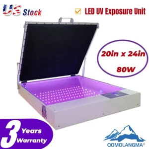 USA 110V 20in x 24in Vacuum LED UV Exposure Unit 80W Precise Screen Printing - Picture 1 of 11