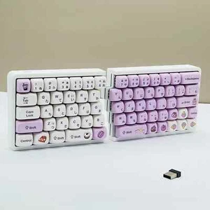 W64 2.4G Wireless Split Keyboard Mechanical Keyboard Support VIAL Macro Keypad - Picture 1 of 13