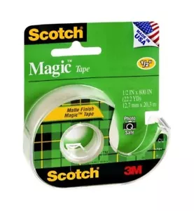 Cinta mágica escocesa, invisible, mate de 1/2 pulgada 22 yardas 80 pulgadas - Imagen 1 de 1