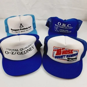 Vintage Trucker Hats Lot Ohio Belt Control, B Hose Bounty, O-Z Gedney, Chempure - Picture 1 of 20