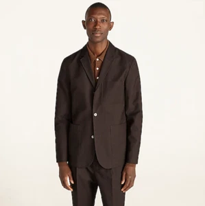 NUEVO BLAZER HOMBRE 40L J CREW WALLACE & BARNES CHORE LANA ITALIANA ALGODÓN MARRÓN - Imagen 1 de 5