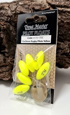 Spro Trout Master Rugby Pilots yellow gelb 12x26mm Pilotposen Pilotschwimmer NEW - Image 1 of 2