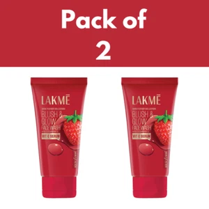 LAKMÉ Blush & Glow Exfoliating Face Wash with Vitamin C Serum, Hydrating 100gm - Picture 1 of 9