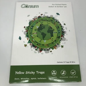 CARSUM SAVE PLANET Yellow Strong Flies Sticky Bug Flying Traps Aphid Pest SAFE - Picture 1 of 4