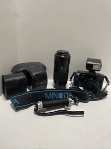 Minolta Maxxum 5000 Camera and 2 AF Lenses plus Flash, Handle, AndCases - Works! - Picture 1 of 15