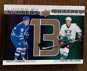 2023-24 Tim Hortons Greatest Duos Linked by Numbers #LN-6 M Sundin / T Selanne - Picture 1 of 2