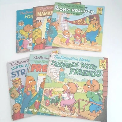 VTG 80's & 90's Berenstain Bears Books, Random House, SC, Lot of 6 Foto 1 de 4