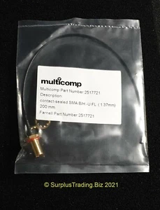Multicomp MC001025 SMA IP67 Bulkhead Jack to UFL 200mm - Picture 1 of 4