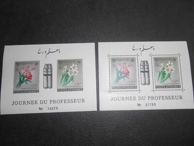 Pair Mint Afganistan Middle East  Postage Stamp sheets Original Numbered - Image 1 of 3