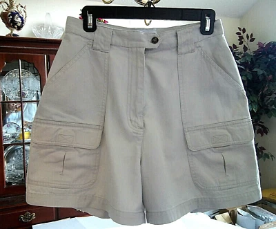 Shorts cargo Marsh Landing Essentials feminino bege com 6 bolsos tamanho 10 - Imagem 1 de 4