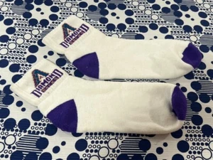 Vintage Arizona Diamondbacks Socks Throwback Logo White/Purple/Green Clean Used - Picture 1 of 5
