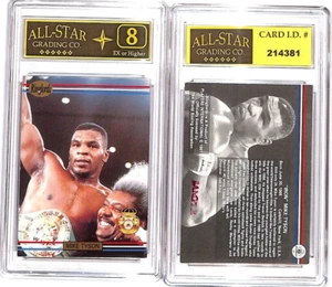 Seltene Mike Tyson Boxen 1991 Ringlords Musterkarte bewertet ASG 8 EX #Q - Bild 1 von 1