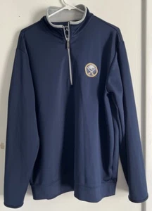 Antigua Buffalo Sabres NHL Blue Track Jacket Full Zip Women Size: L - Picture 1 of 15