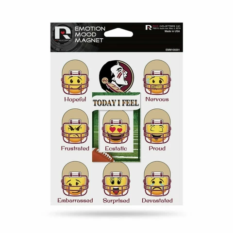 NEW! FLORIDA STATE SEMINOLES EMOJI EMOTION MOOD MAGNET WITH MOVABLE TODAY FRAME Cover