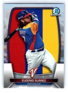 2023 Bowman Chrome Eugenio Suarez WBC Flag Refractor 240/499 #WBC-96 Venezuela
