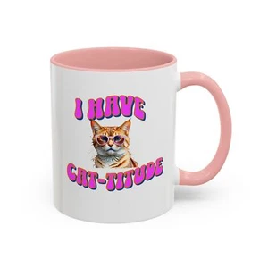 Cat-titude Coffee Mug, Funny Cat Lover Gift, Ceramic Mug, Cute Animal Coffee - Picture 1 of 13