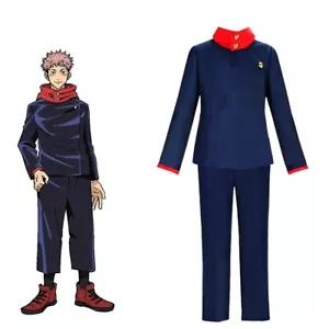 Jujutsu Kaisen Yuji Itadori Costume Wig Anime Cosplay - Picture 1 of 5