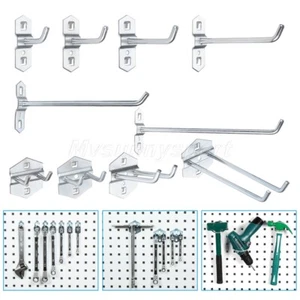 Wall-Mounted Pegboard Hooks Storage Organizer Workshop Garage Tool Storage Stand - Picture 1 of 31
