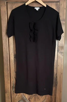 Vestido/túnica suéter LACOSTE FEMININO (38)- 6/M preto 100% lã merino - Imagem 1 de 4