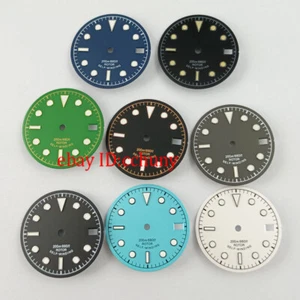 28.5mm sterile blue black green watch Dial fit NH35 NH35A Automatic Movement  - Picture 1 of 23