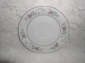 Plato de taza platillo de porcelana fina Northridge China rosa azul - Imagen 1 de 3