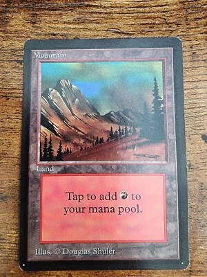 MTG Beta Mountain ⭐VLP Version A (Dark) ⭐10 REAL HQ PICS!⭐ 1993 Basic Land Magic - Image 1 of 4