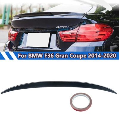 Fit For 2015-20 BMW F36 430i 440i Gran Coupe Gloss Black Rear Trunk Spoiler Wing - Image 1 of 4