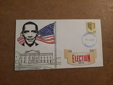Y94 Obama elected president UNIQUE Independence Hall canceled cover, cachet Cover