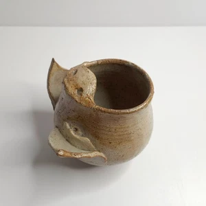 Art Studio Pig Face Vase Jar Pottery Open Mouth 2nd Spot Hogs Hand Made - Picture 1 of 8