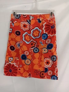 Childrens Place Floral Skirt Girls 6x / 7 Colorful A-Line Y2K Corduroy - Picture 1 of 5