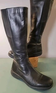 La Canadienne Black Leather Riding Boots Equestrian Womens Size 8.5M 22120 Zip - Picture 1 of 21