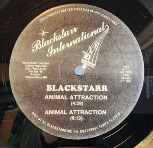 Blackstarr - Animal Attraction - OG Press - Rare Private Boogie Funk - VG+ - Picture 1 of 4