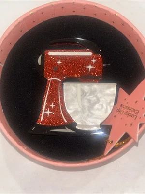Erstwilder Spin Me Right Round Red Stand Mixer Resin Brooch Pin NWT LD Exclusive - Image 1 of 4