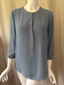 Blusa Top Mujer NYDJ Azul Manga 3/4 Talla M - Imagen 1 de 5
