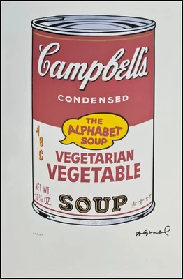 ANDY WARHOL * Campbells Vegetarian Vegetable *signed lithograph*limited # xx/100 - Bild 1 von 4