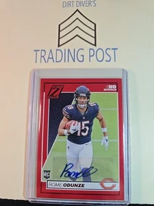 Panini Zenith Red No Huddle Rome Odunze Rookie Auto Chicago Bears 2024 - Imagen 1 de 2