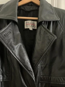 WILSONS MENS LEATHER LONG COAT BY PELLE STUDIOS INDONESIA SIZE S MINT CONDITION - Picture 1 of 5