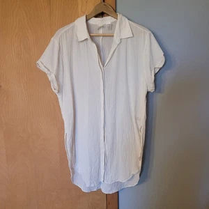 Calia By Carrie Underwood Button Up Shirt Creme Gr. M Baumwolle Semi Sheer Beach  - Bild 1 von 12