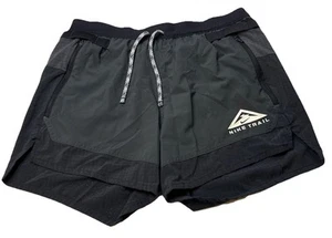 Nike Trail Running Shorts Womens Small Zipper Pockets Black 4in Inseam Black - Imagen 1 de 9