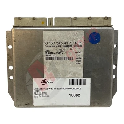 MERCEDES BENZ W163 ML 320 ESP CONTROL MODULE 1998-2005 A1635454132 - Image 1 of 4